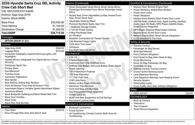 New 2026 Hyundai Santa Cruz SEL AWD/4WD image 4