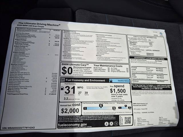 New 2026 BMW 228i w/ Technology Package FWD image 17