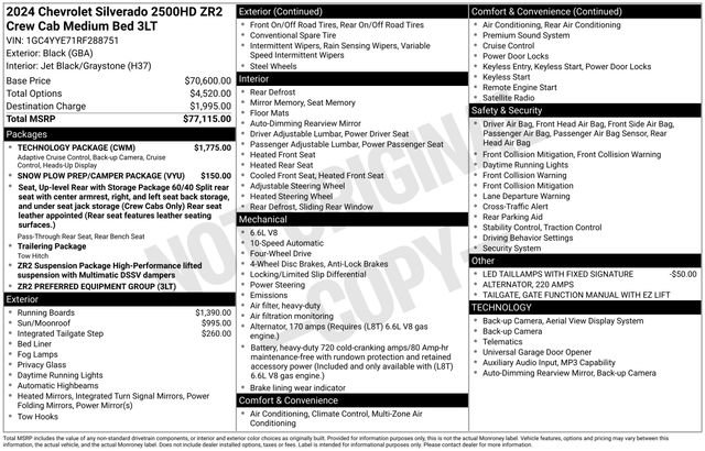 Certified 2024 Chevrolet Silverado 2500 ZR2 w/ Technology Package image 8