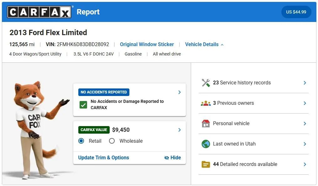 Used 2013 Ford Flex Limited w/ Trailer Tow Pkg Class III AWD/4WD image 3