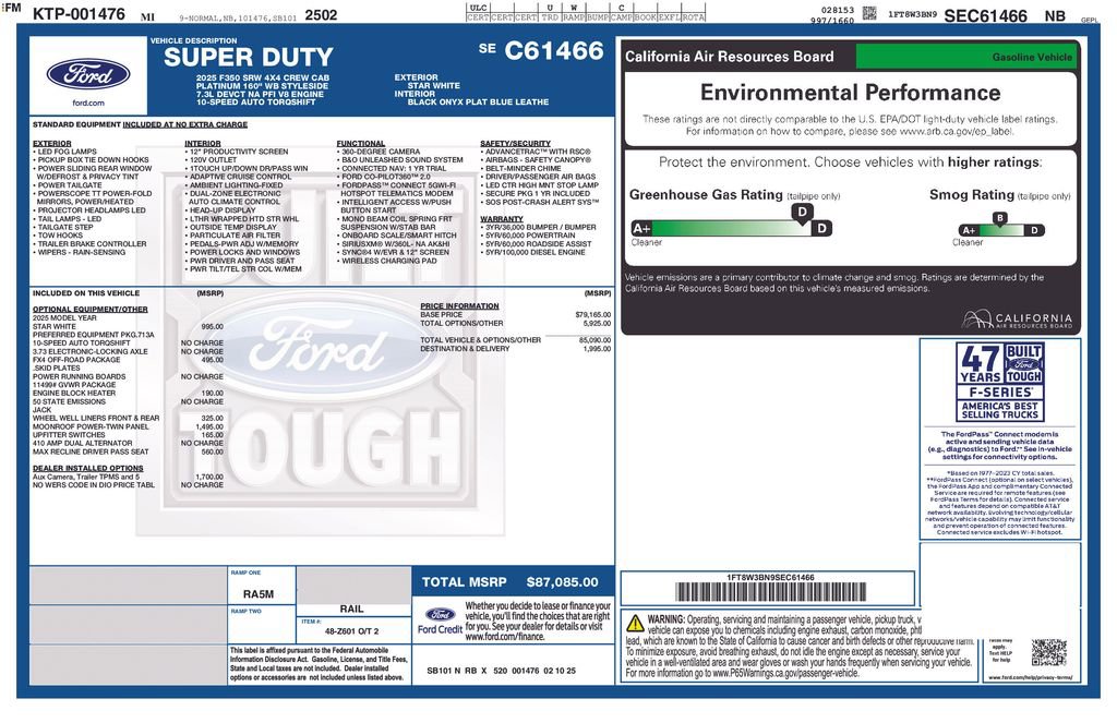 New 2025 Ford F350 Platinum w/ FX4 Off-Road Package image 53