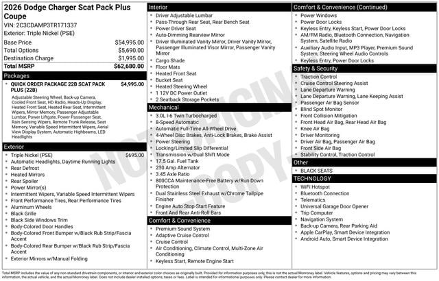 New 2026 Dodge Charger Scat Pack AWD/4WD image 34