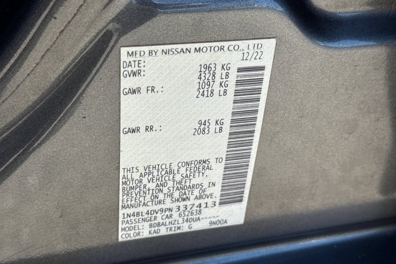 Used 2023 Nissan Altima 2.5 SV FWD image 28