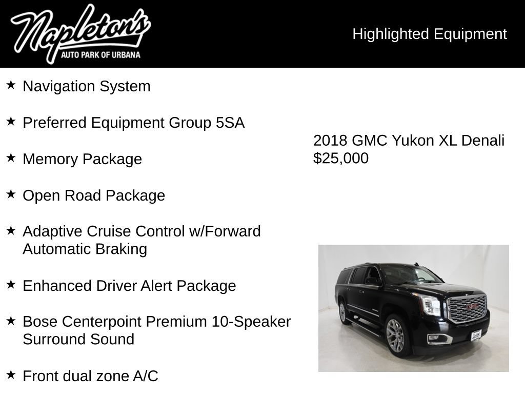 Used 2018 GMC Yukon XL Denali w/ Open Road Package AWD/4WD image 15