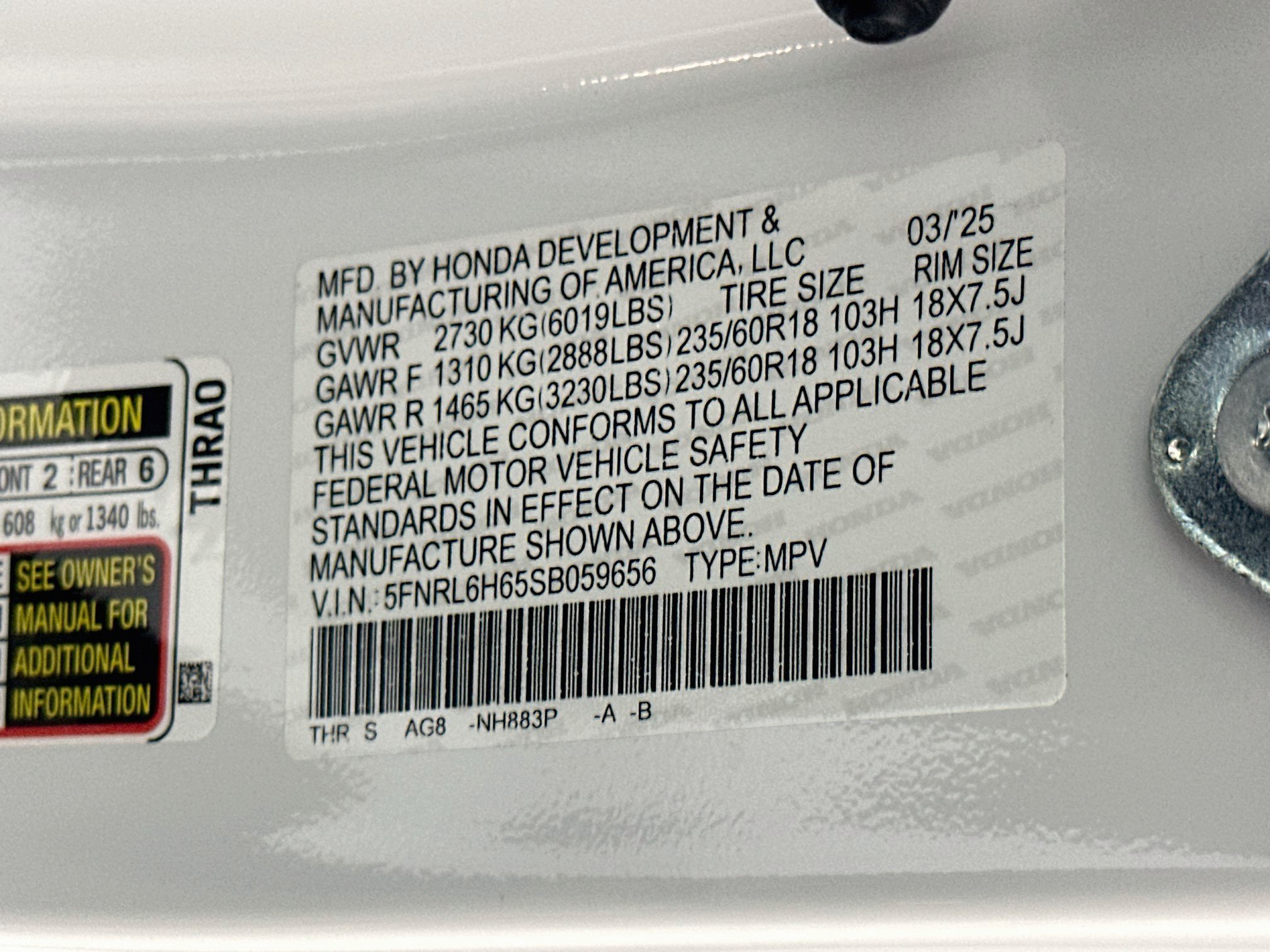 Used 2025 Honda Odyssey EX-L image 12