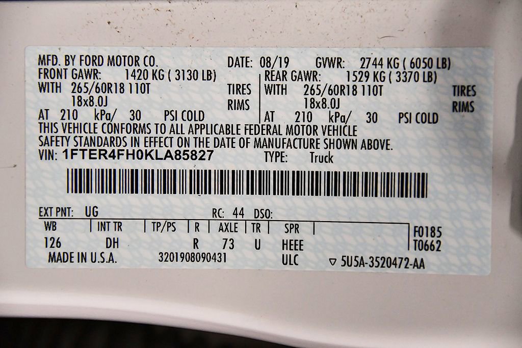 Used 2019 Ford Ranger Lariat w/ Equipment Group 501A Mid AWD/4WD image 18