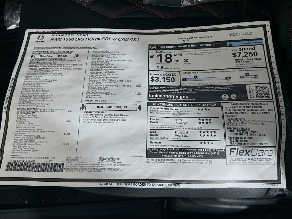 New 2026 RAM 1500 Big Horn AWD/4WD image 21