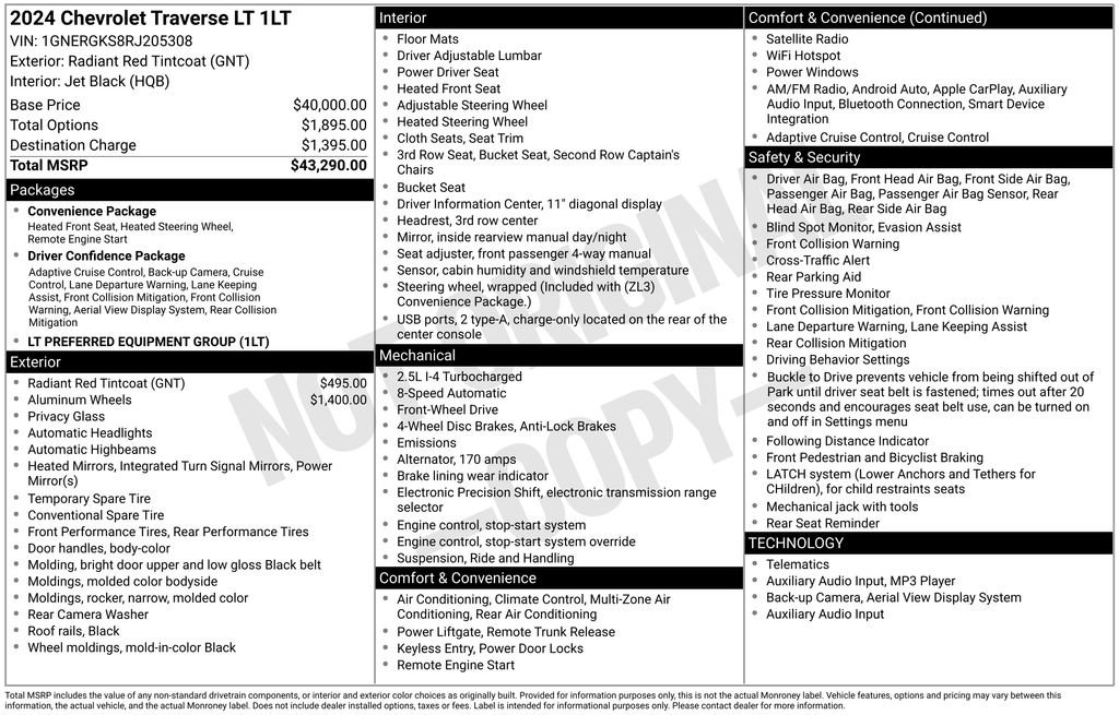 Certified 2024 Chevrolet Traverse LT image 6