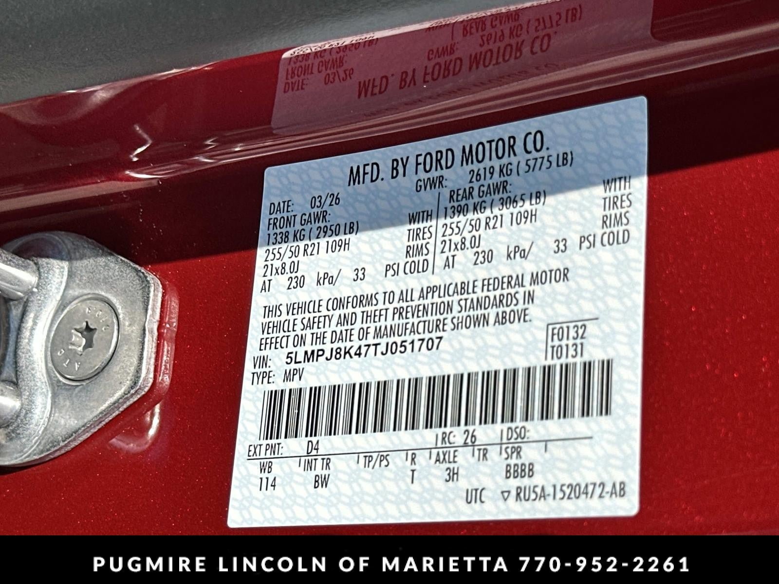 New 2026 Lincoln Nautilus Reserve AWD/4WD image 37