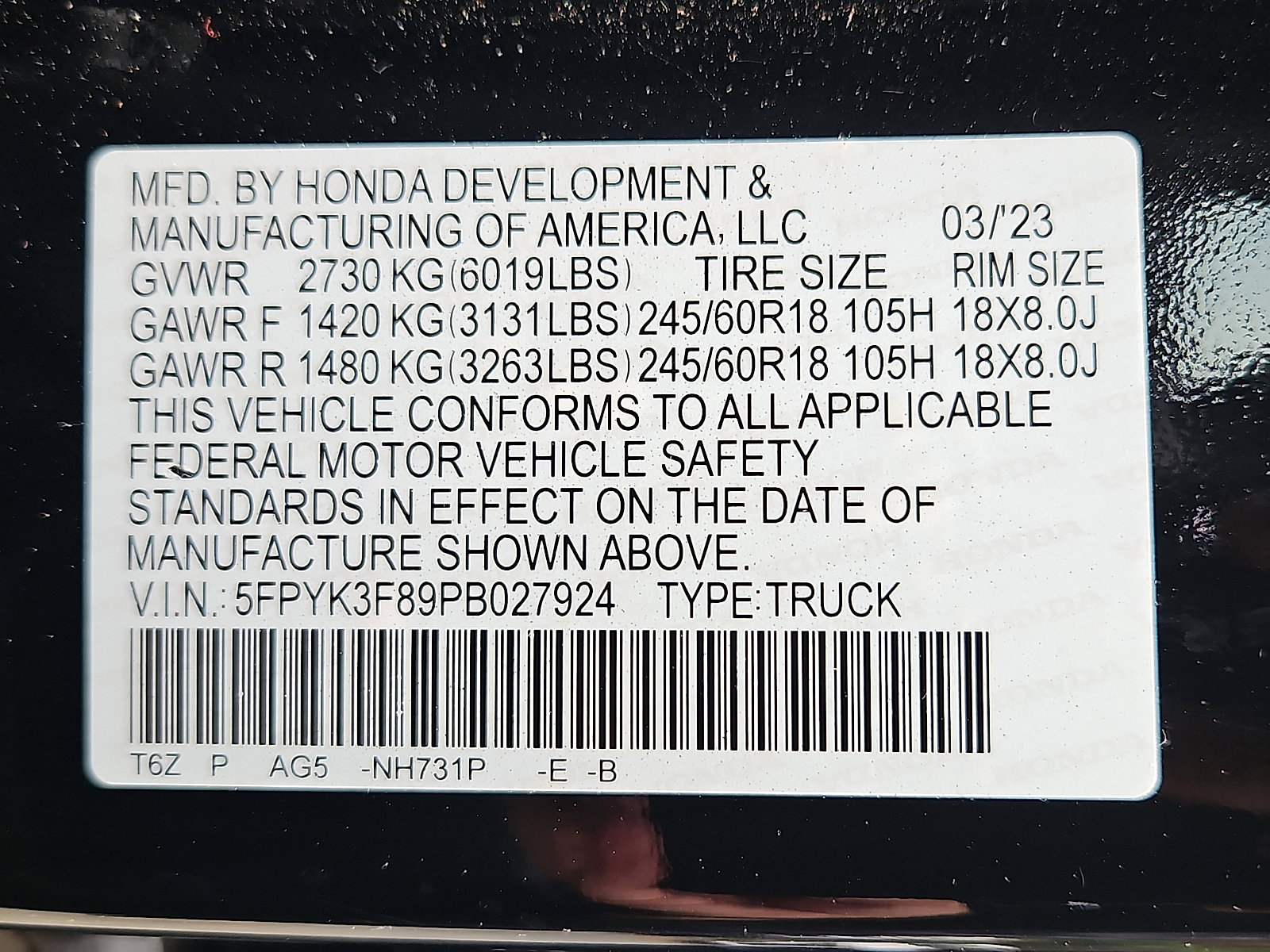 Used 2023 Honda Ridgeline Black Edition image 18