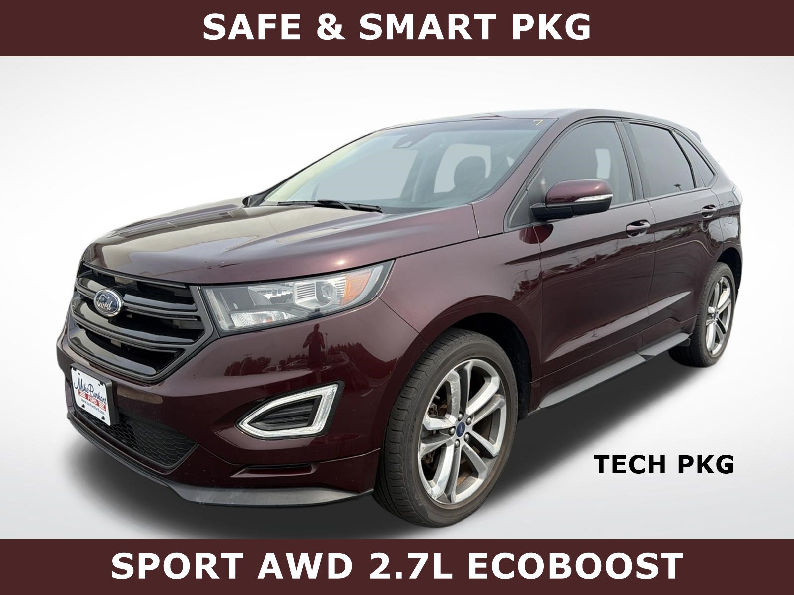 Used 2018 Ford Edge Sport w/ Ford Safe & Smart Package AWD/4WD video 1
