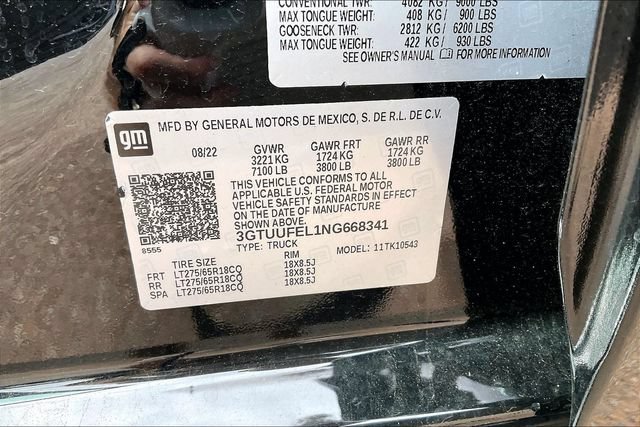 Used 2022 GMC Sierra 1500 AT4X AWD/4WD image 14