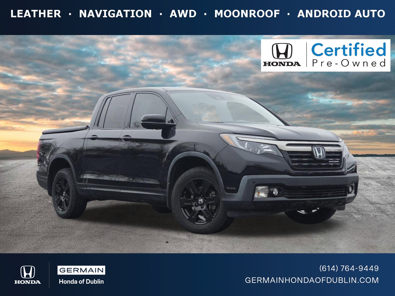 Certified 2020 Honda Ridgeline Black Edition