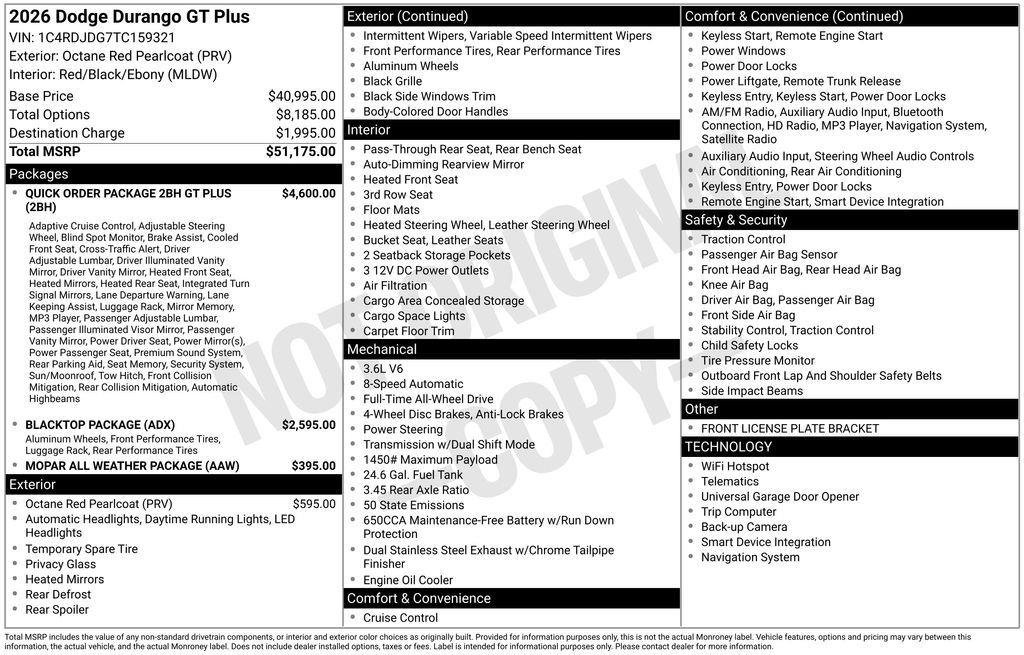 New 2026 Dodge Durango GT image 8