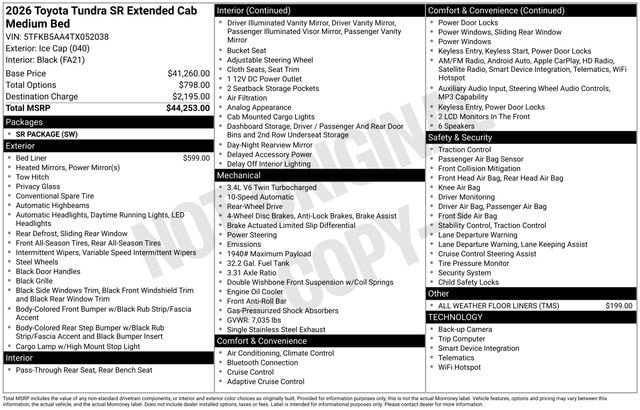 Certified 2026 Toyota Tundra SR RWD image 32
