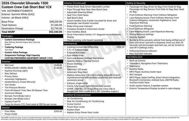 New 2026 Chevrolet Silverado 1500 Custom AWD/4WD image 30