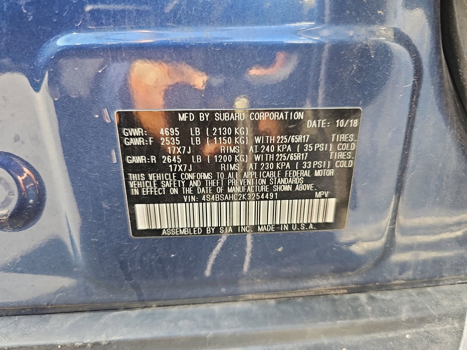 Used 2019 Subaru Outback 2.5i Premium AWD/4WD image 16