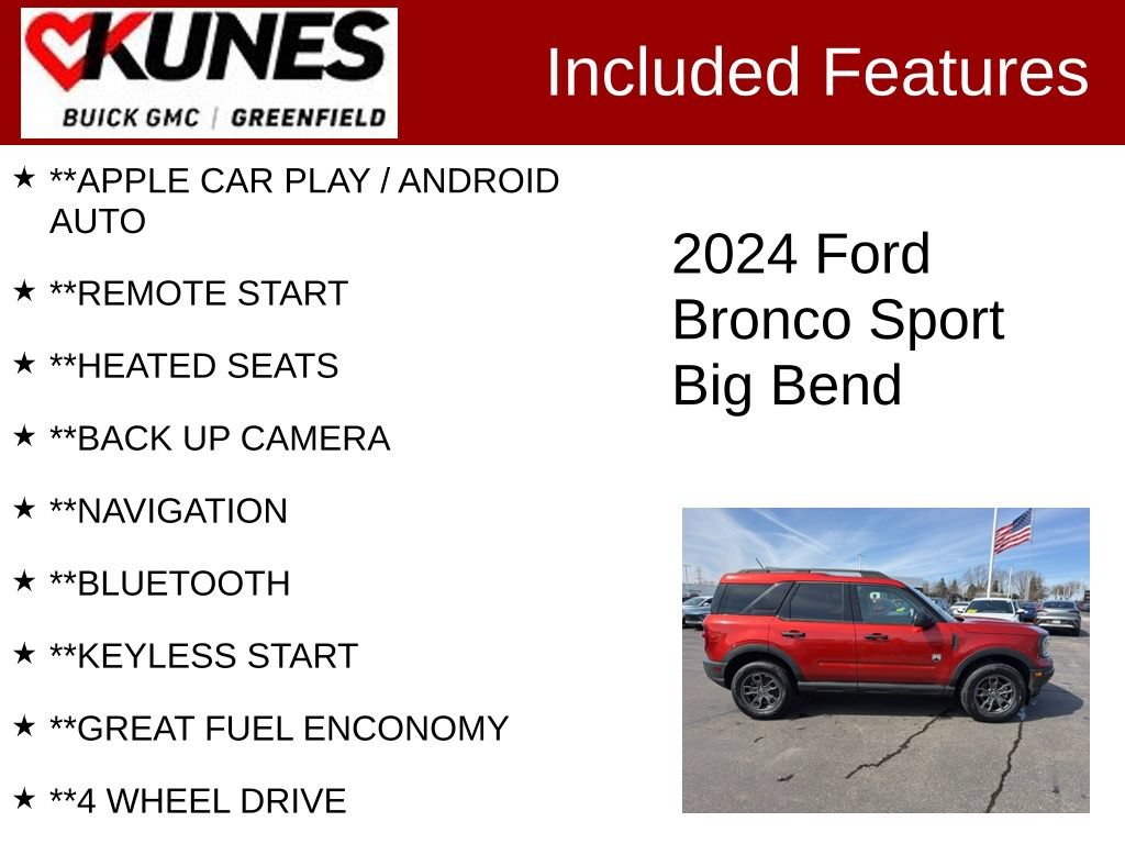 Used 2024 Ford Bronco Sport Big Bend AWD/4WD image 2