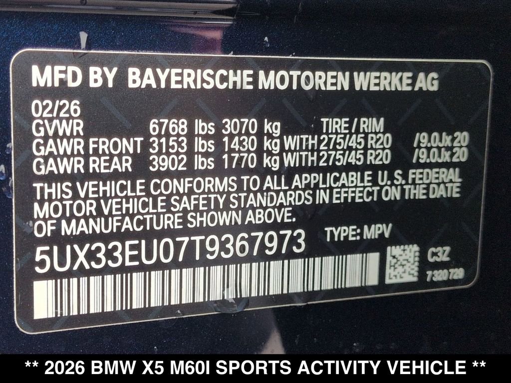 New 2026 BMW X5 M60i AWD/4WD image 21