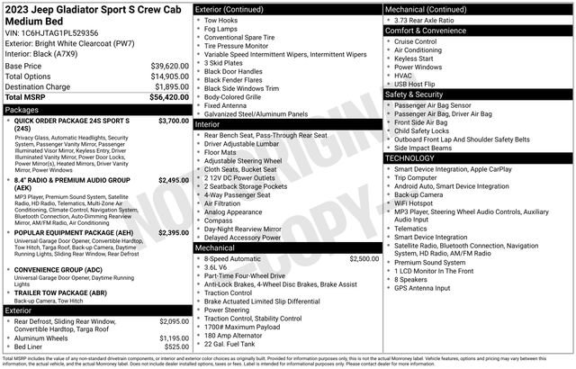 Used 2023 Jeep Gladiator Sport AWD/4WD image 10