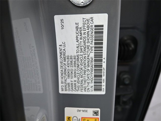 New 2025 Honda Accord SE image 10