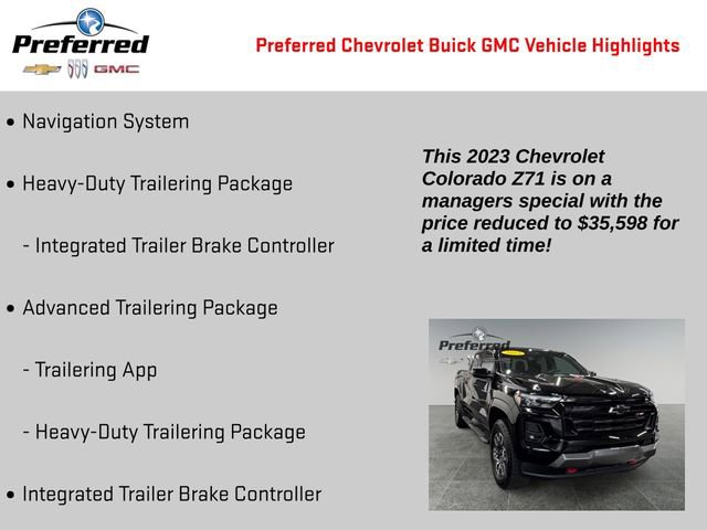 Certified 2023 Chevrolet Colorado Z71 w/ Advanced Trailering Package image 2