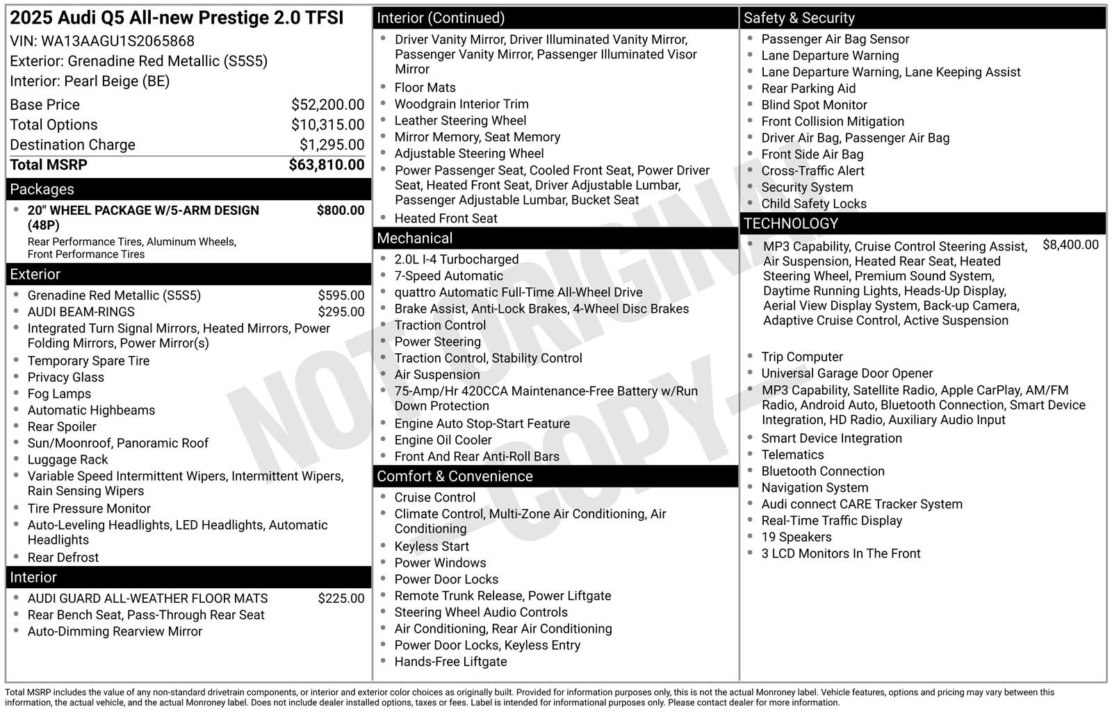 Used 2025 Audi Q5 Prestige image 16