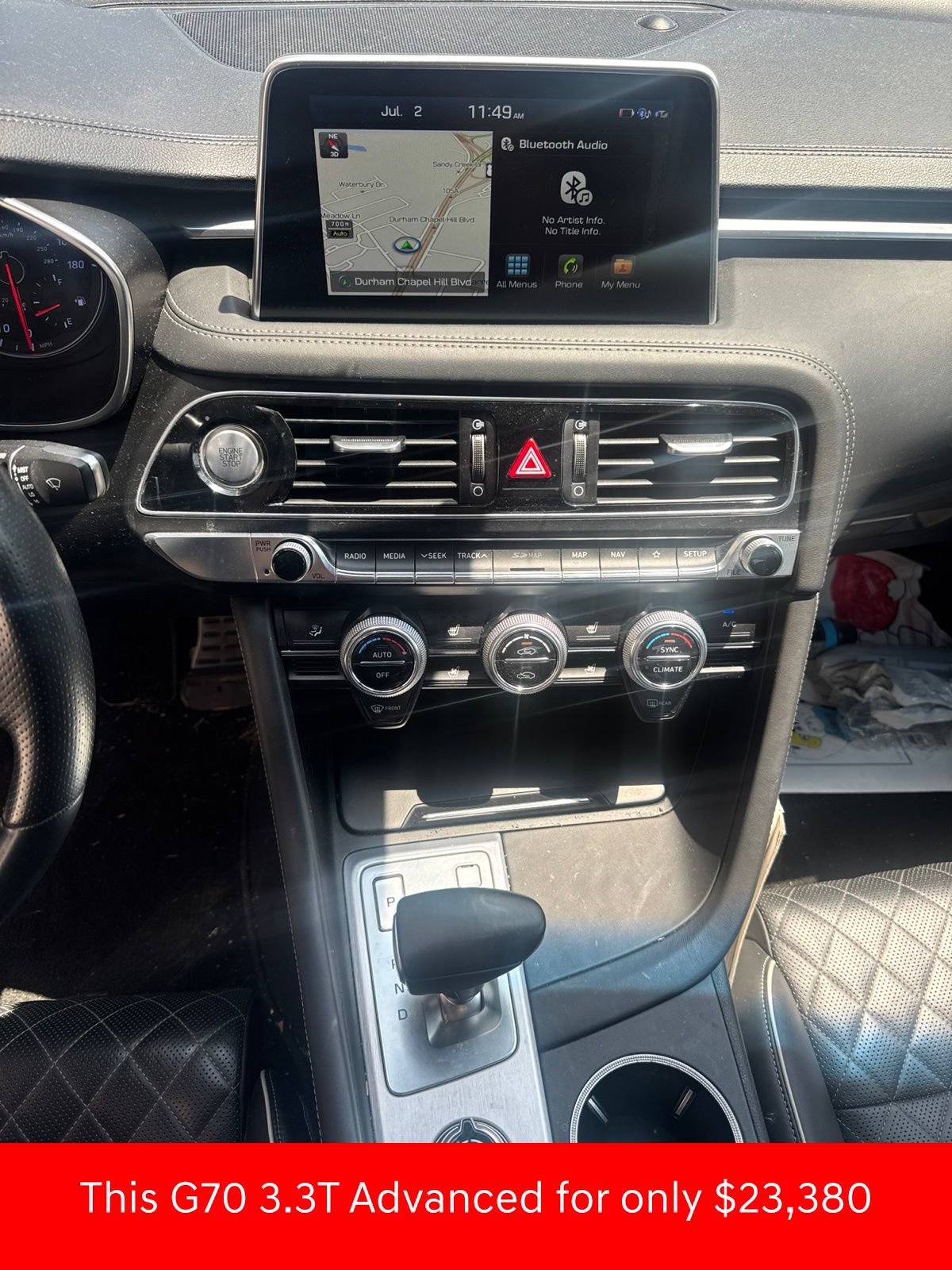 Used 2019 Genesis G70 3.3T Advanced w/ Sport Package RWD image 21