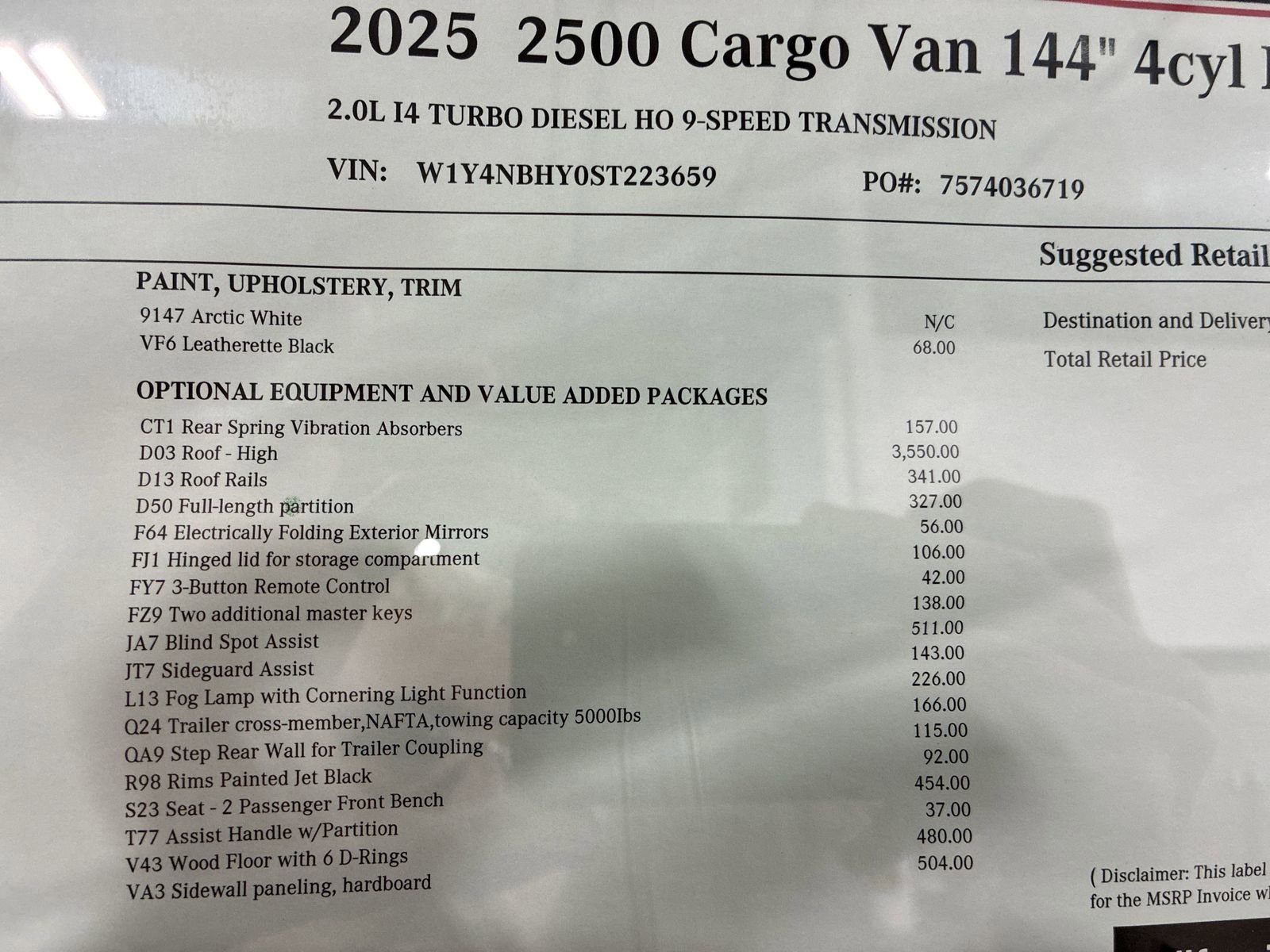 New 2025 Mercedes-Benz Sprinter 2500 image 15