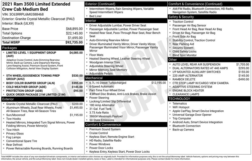Used 2021 RAM 3500 Limited image 15