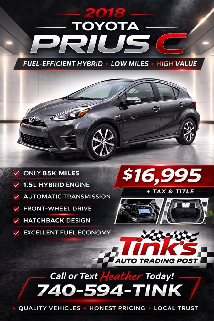 Used 2018 Toyota Prius C Two image 2