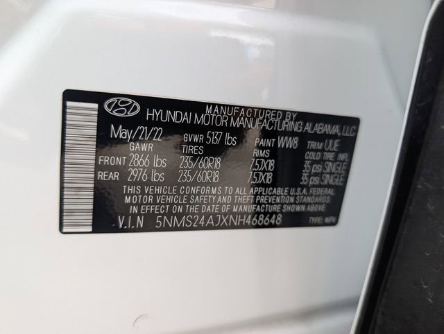 Used 2022 Hyundai Santa Fe SEL w/ Cargo Package FWD image 19