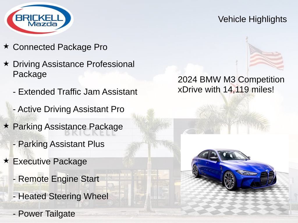 Used 2024 BMW M3 Competition w/ Executive Package AWD/4WD image 17