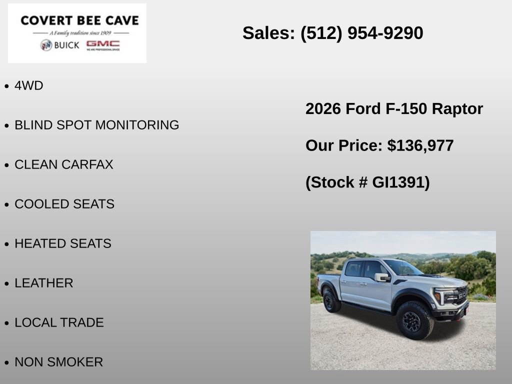 Used 2026 Ford F150 Raptor w/ Equipment Group 803A Raptor R AWD/4WD image 6