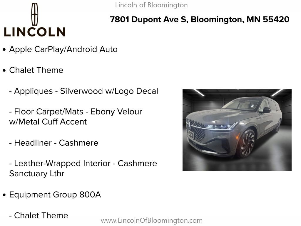 New 2024 Lincoln Nautilus Black Label w/ Jet Appearance Package (87T) image 5