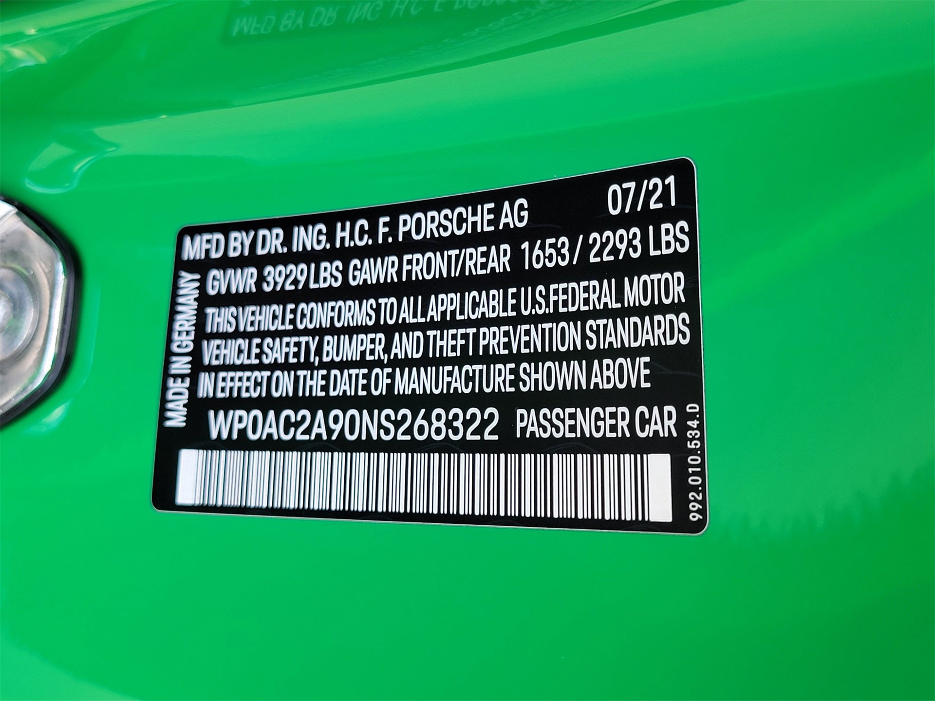 Certified 2022 Porsche 911 GT3 image 36