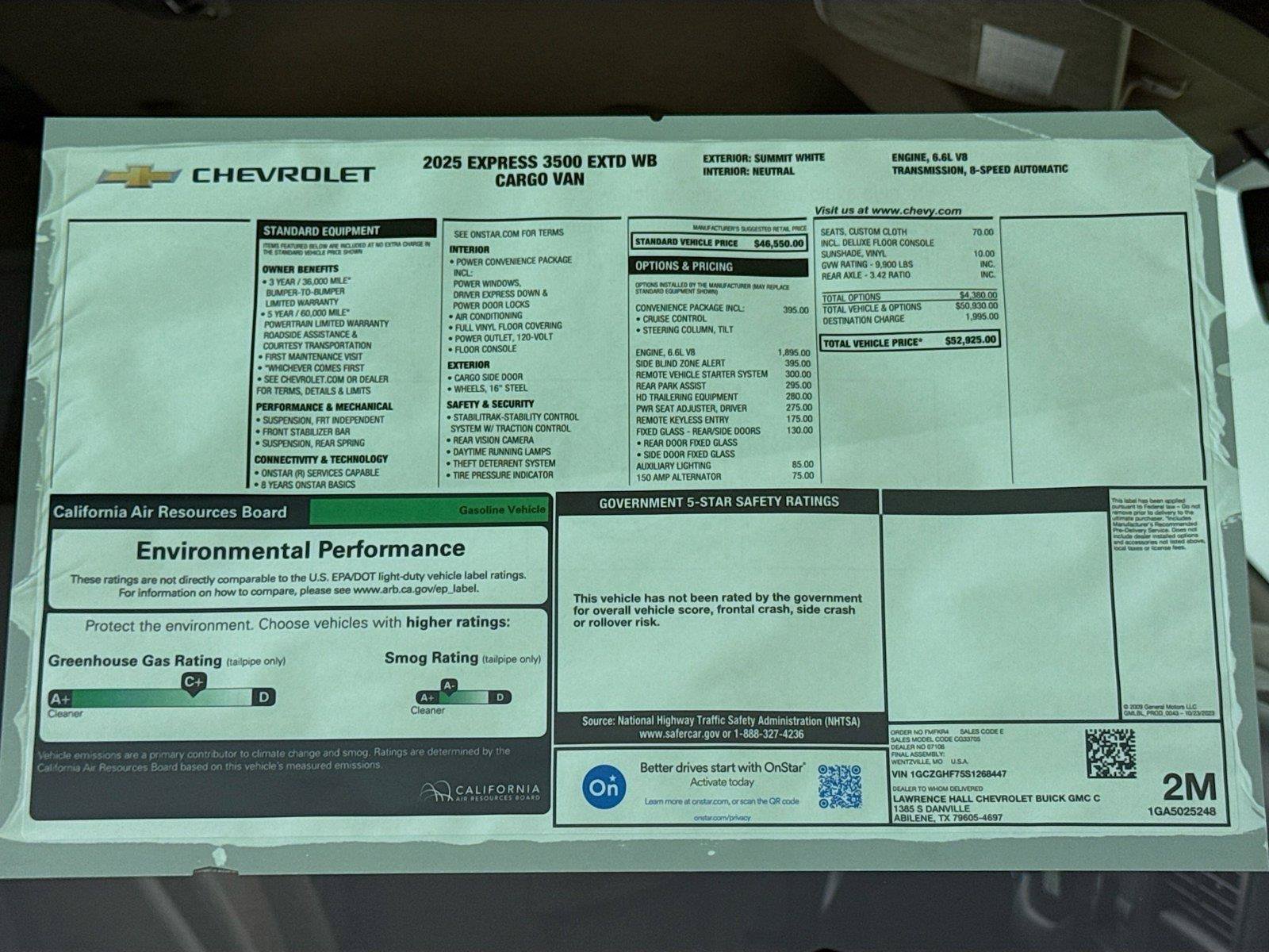 New 2025 Chevrolet Express 3500 Extended w/ Driver Convenience Package RWD image 17
