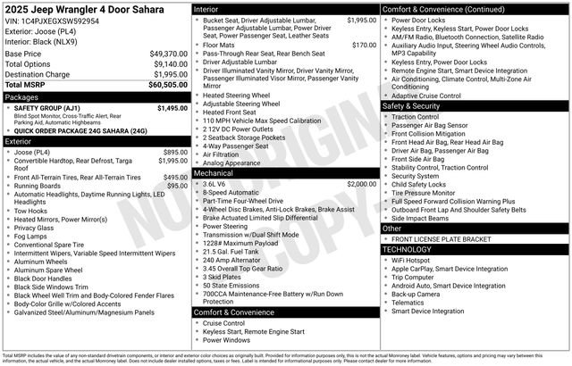 New 2025 Jeep Wrangler Sahara w/ Safety Group image 27