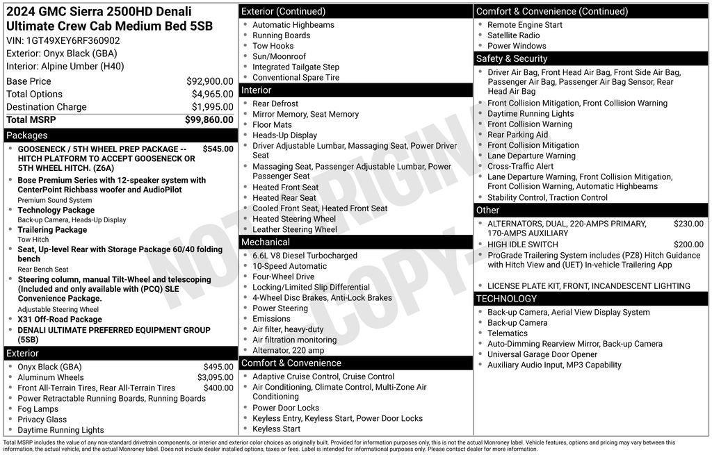 Used 2024 GMC Sierra 2500 Denali Ultimate AWD/4WD image 39