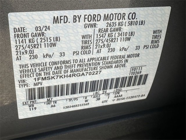 Used 2024 Ford Explorer ST-Line w/ Class IV Trailer Tow Package image 32