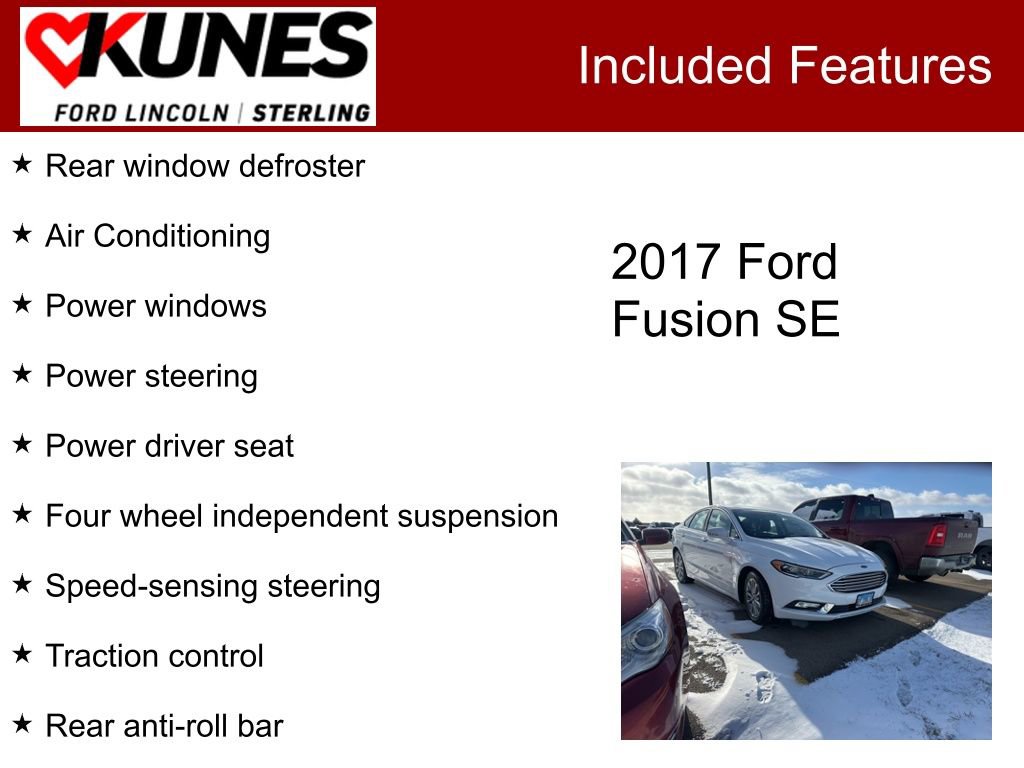 Used 2017 Ford Fusion SE w/ Fusion SE Technology Package image 3