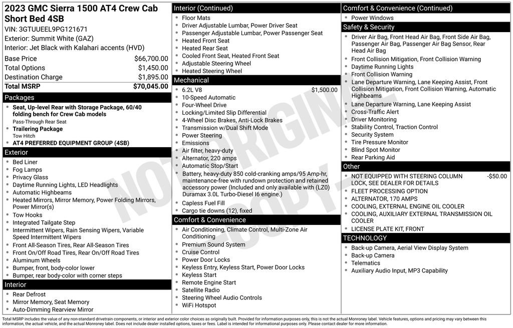 Certified 2023 GMC Sierra 1500 AT4 AWD/4WD image 43