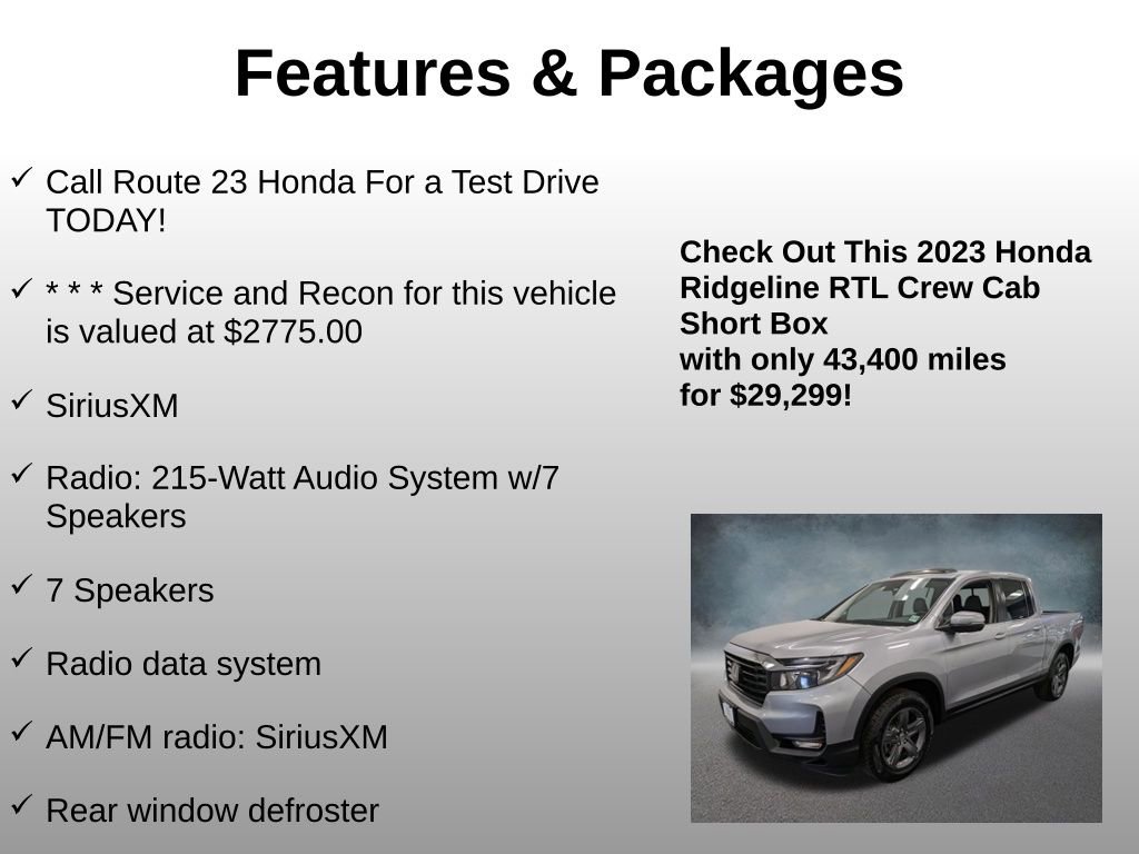 Used 2023 Honda Ridgeline RTL image 8