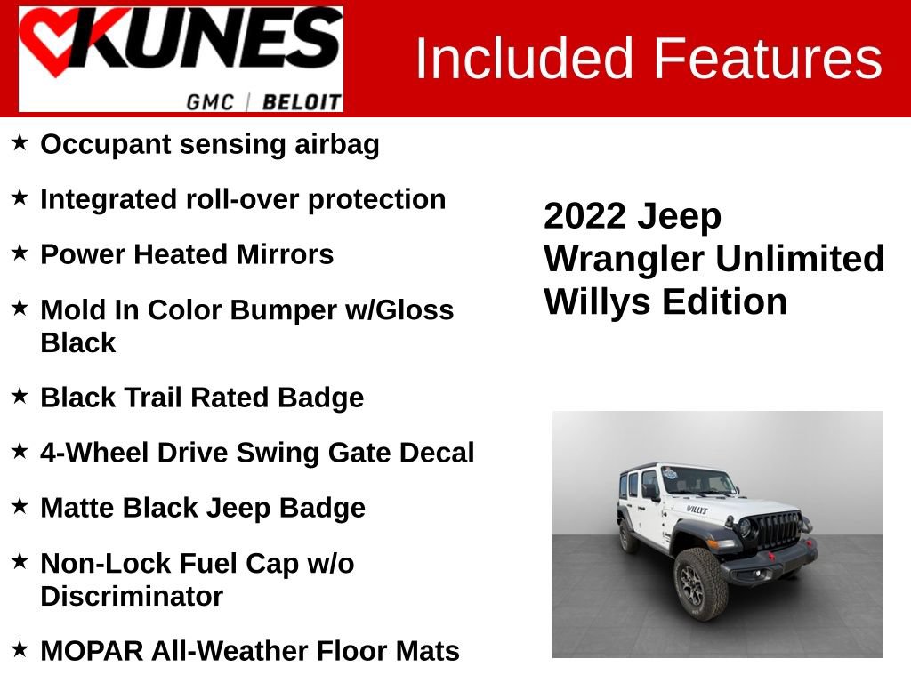 Used 2022 Jeep Wrangler Unlimited Sport AWD/4WD image 3