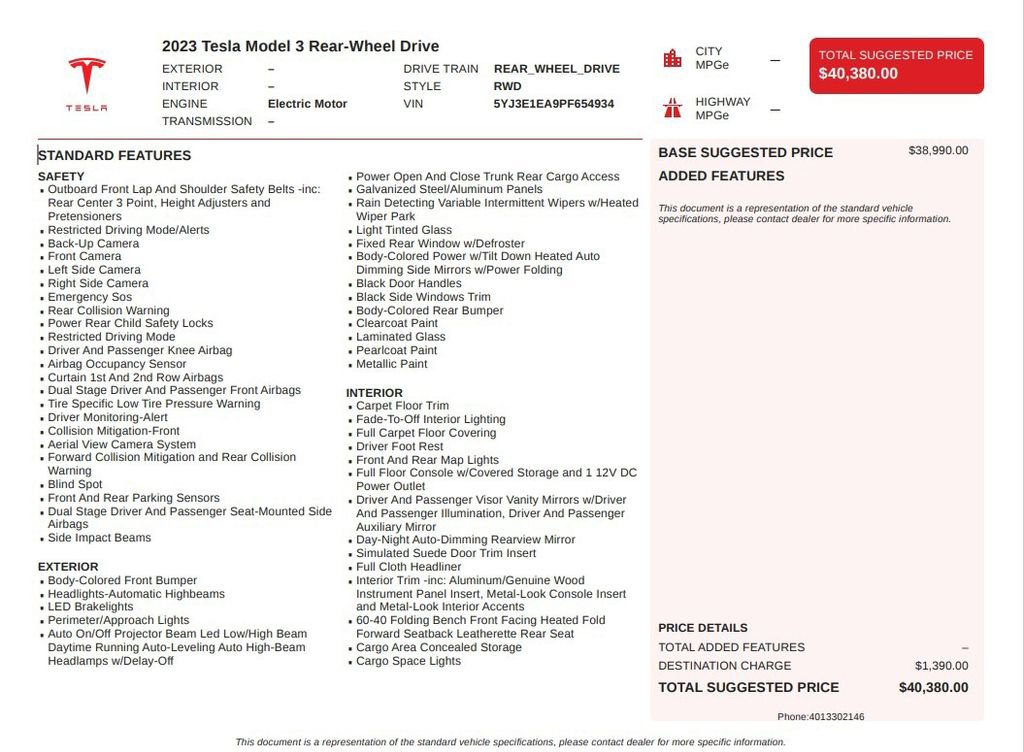 Used 2023 Tesla Model 3 Standard Range image 7