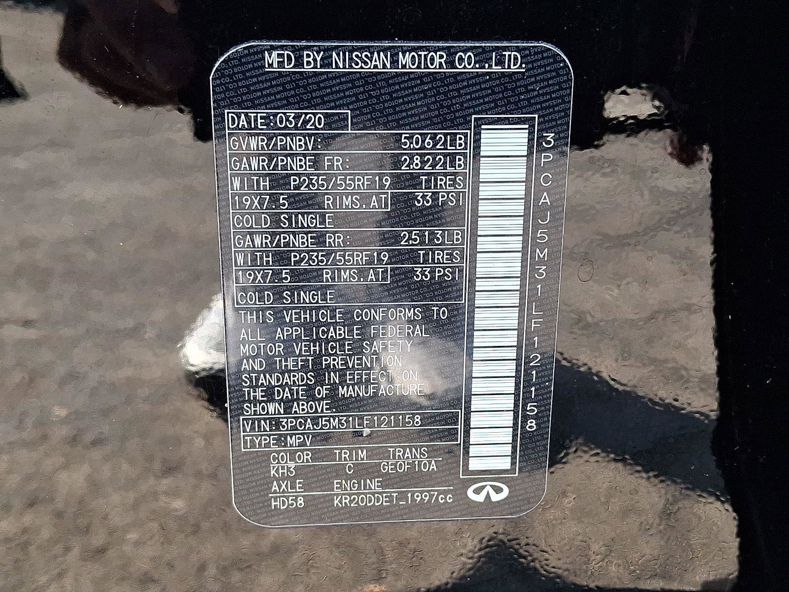 Used 2020 INFINITI QX50 Luxe w/ Cargo Package image 26