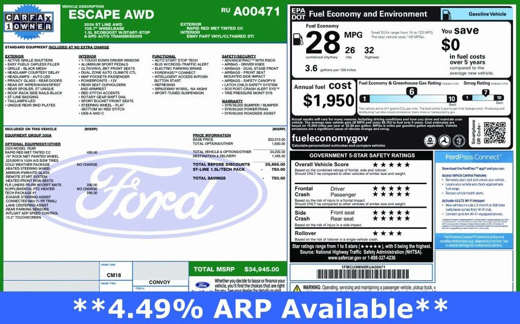 Used 2024 Ford Escape ST-Line w/ Tech Pack #1 image 22