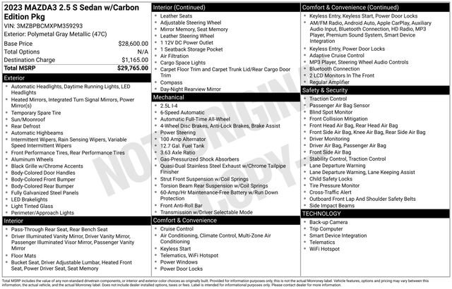 Used 2023 MAZDA MAZDA3 s image 30