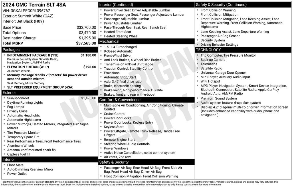 Certified 2024 GMC Terrain SLT w/ Infotainment Package II FWD image 17