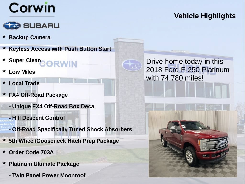 Used 2018 Ford F250 Platinum w/ Platinum Ultimate Package AWD/4WD image 6